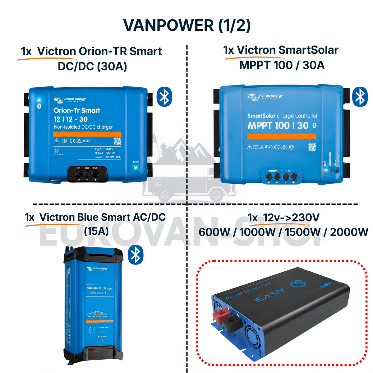 VANPOWER SMART KIT - Campervan 12V Electrical Kit (with wiring diagram)
