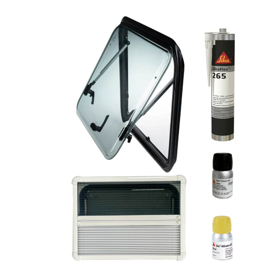 Pack VanLight Push Window 300 x 500 + Sikaflex - Campervan kit
