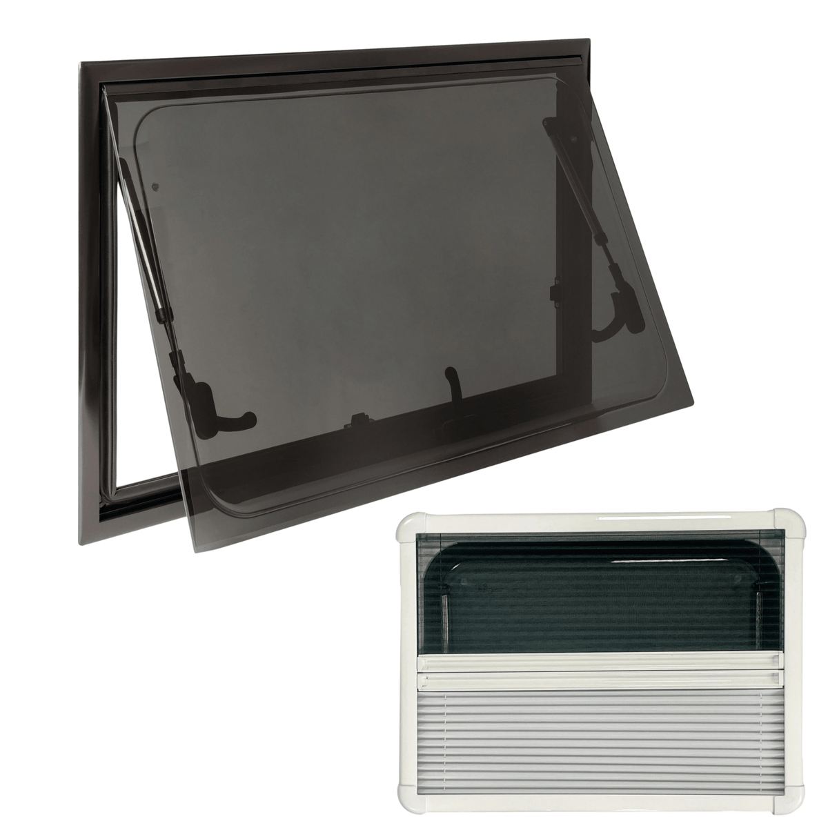 VanSquare window for campervans and motorhomes with blind and mosquito net