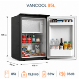 EuroVan 85L BCD - 12V compressor fridge for campervans and motorhomes