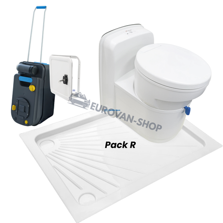 Swivel cassette toilet with 12V flush - for campervans and motorhomes