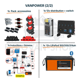 VANPOWER SMART KIT - Campervan 12V Electrical Kit (with wiring diagram)