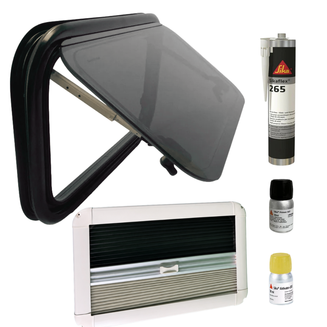Pack VanShade Push Window 800 x 400 + Sikaflex - Campervan kit