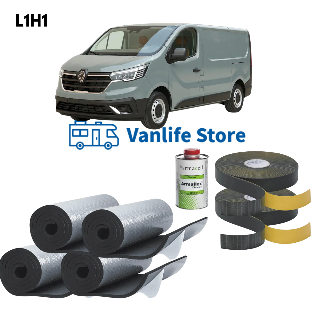 Armaflex AF insulation kit for a compact L1H1 van – rolls, tape and cleaner