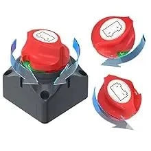 Battery isolator switch 12–48V for campervans and motorhomes