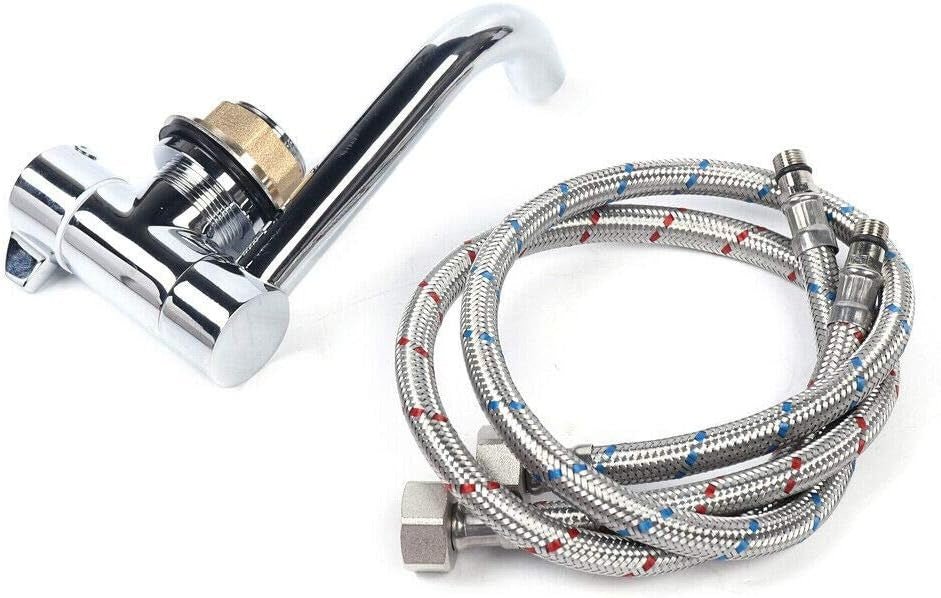 Folding tap with flexible hoses