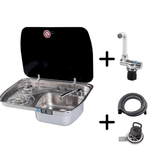 Combined Sink & 2 Gas Burners 60x44