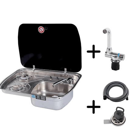 Combined Sink & 2 Gas Burners 60x44