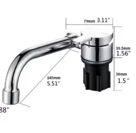 Folding Stainless Steel Tap for Gas Sink Units - EuroVan - shop