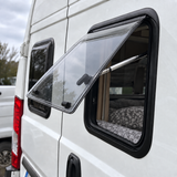 VanLight — rear-door installation illustration, light grey double glazing