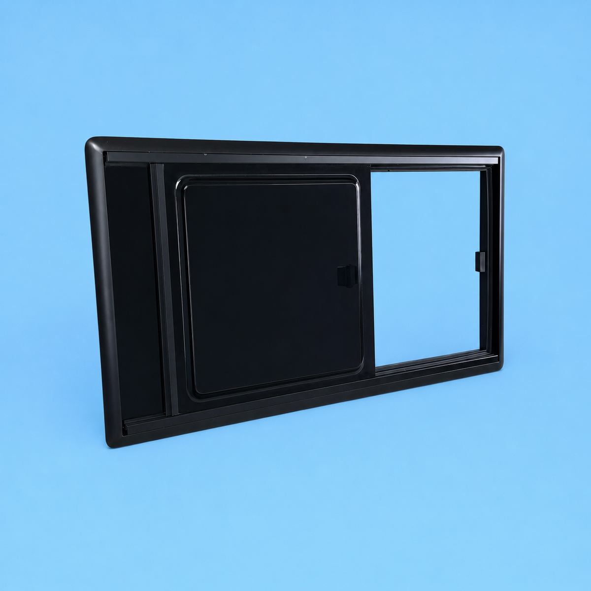 VanSlide Square sliding window fitted on a panel van side wall