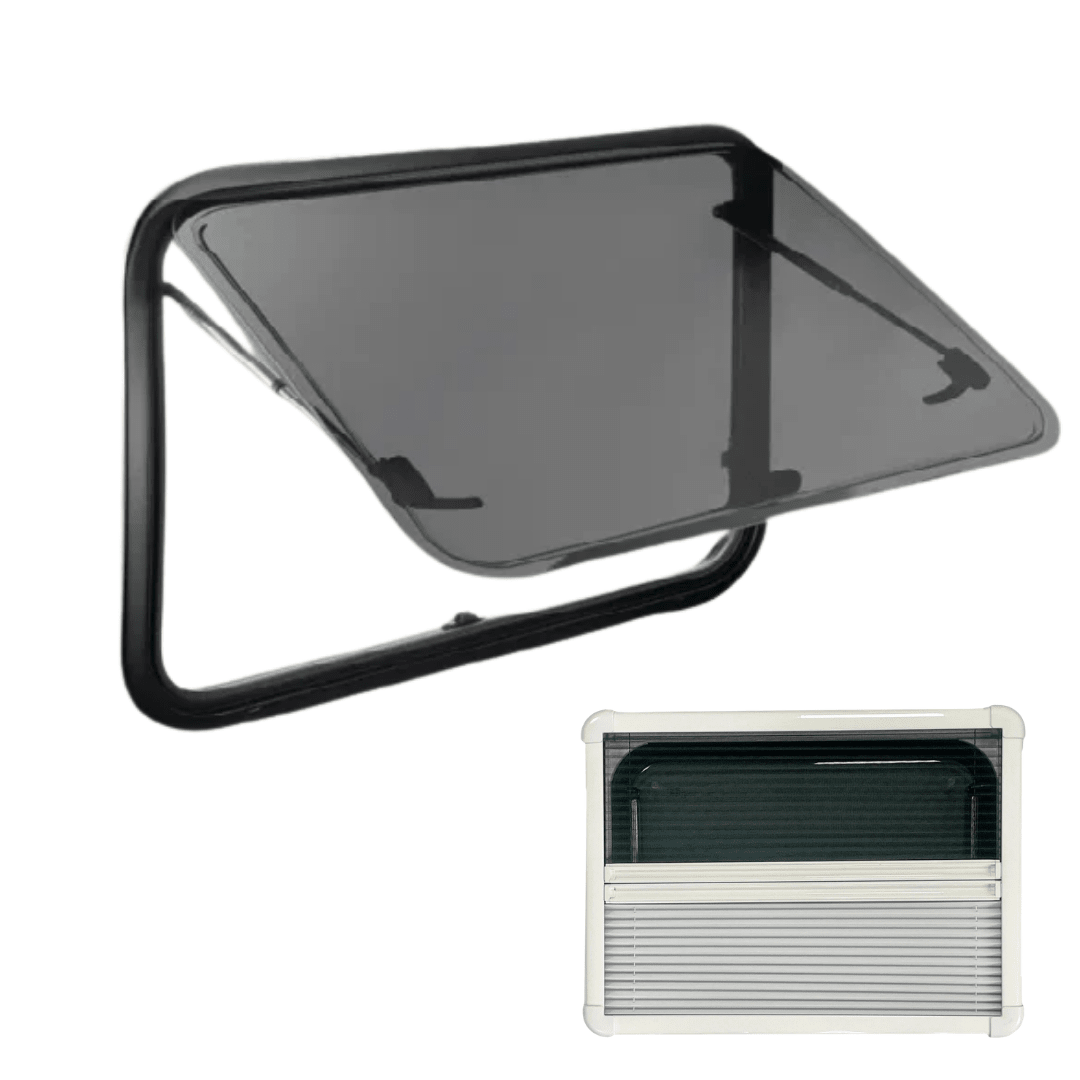 VanCurve campervan acrylic window with blind and mosquito net