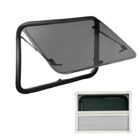 VanCurve campervan acrylic window with blind and mosquito net