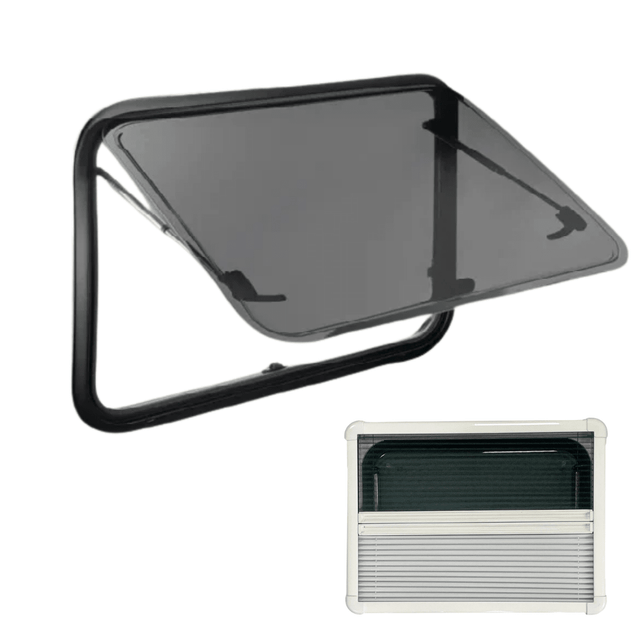 VanCurve campervan acrylic window with blind and mosquito net