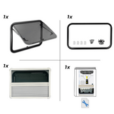 VanCurve campervan acrylic window with blind and mosquito net - view 6