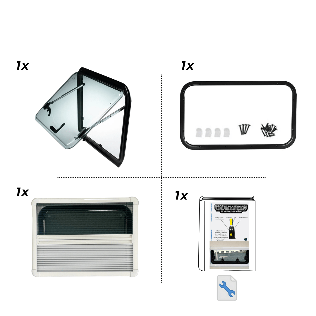 VanLight window for campervans and motorhomes with blind and mosquito net
