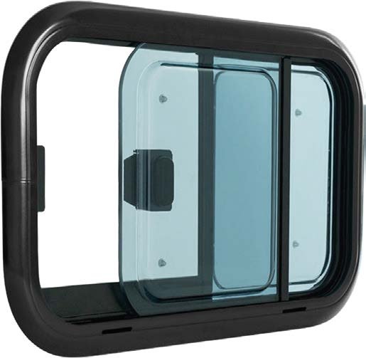 VanSlide+ campervan motorhome double glazed sliding window with blind and mosquito net - view 2