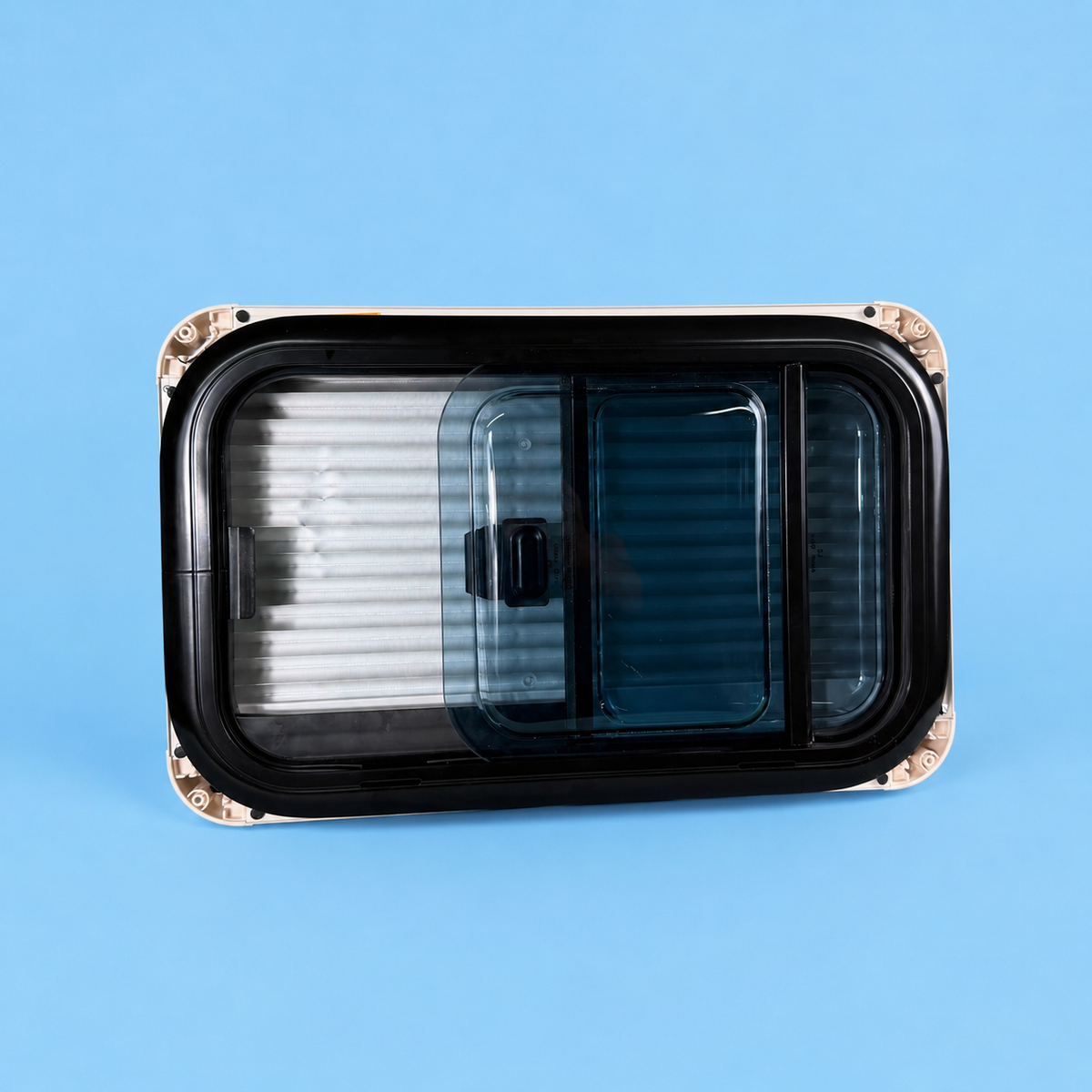VanSlide+ double-glazed sliding window installed in a campervan