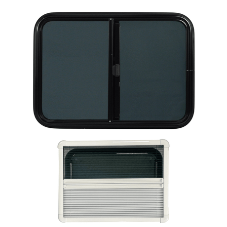 VanSlide campervan motorhome sliding window with blind and mosquito net - view 12