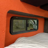 VanSlide sliding window for campervans and motorhomes with blind and mosquito net