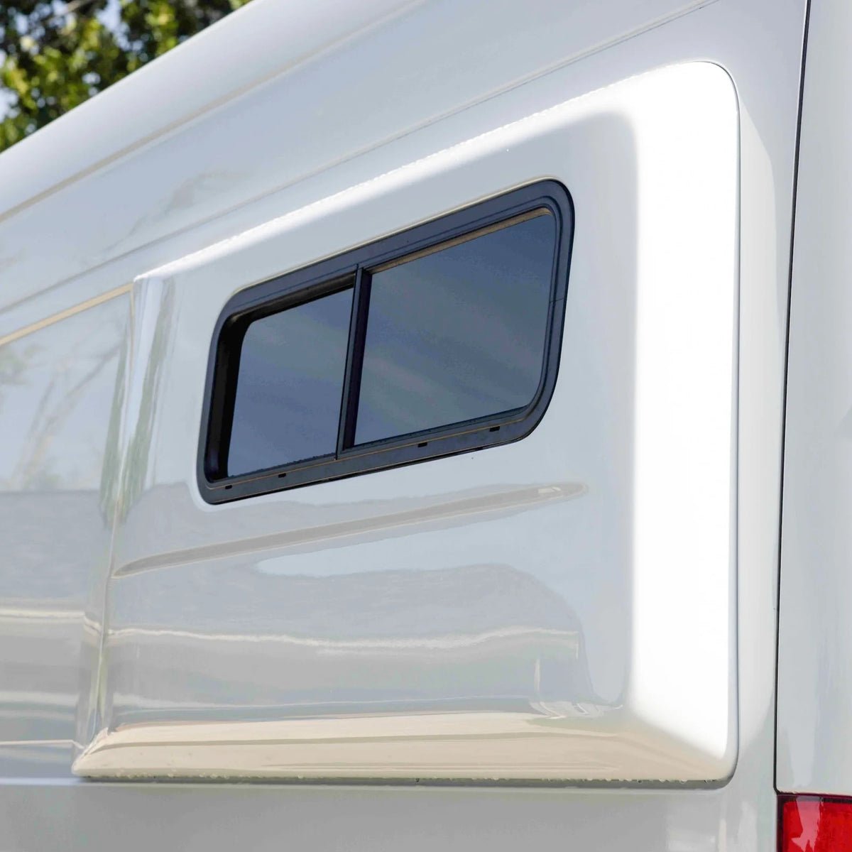 VanSlide sliding window for campervans and motorhomes with blind and mosquito net