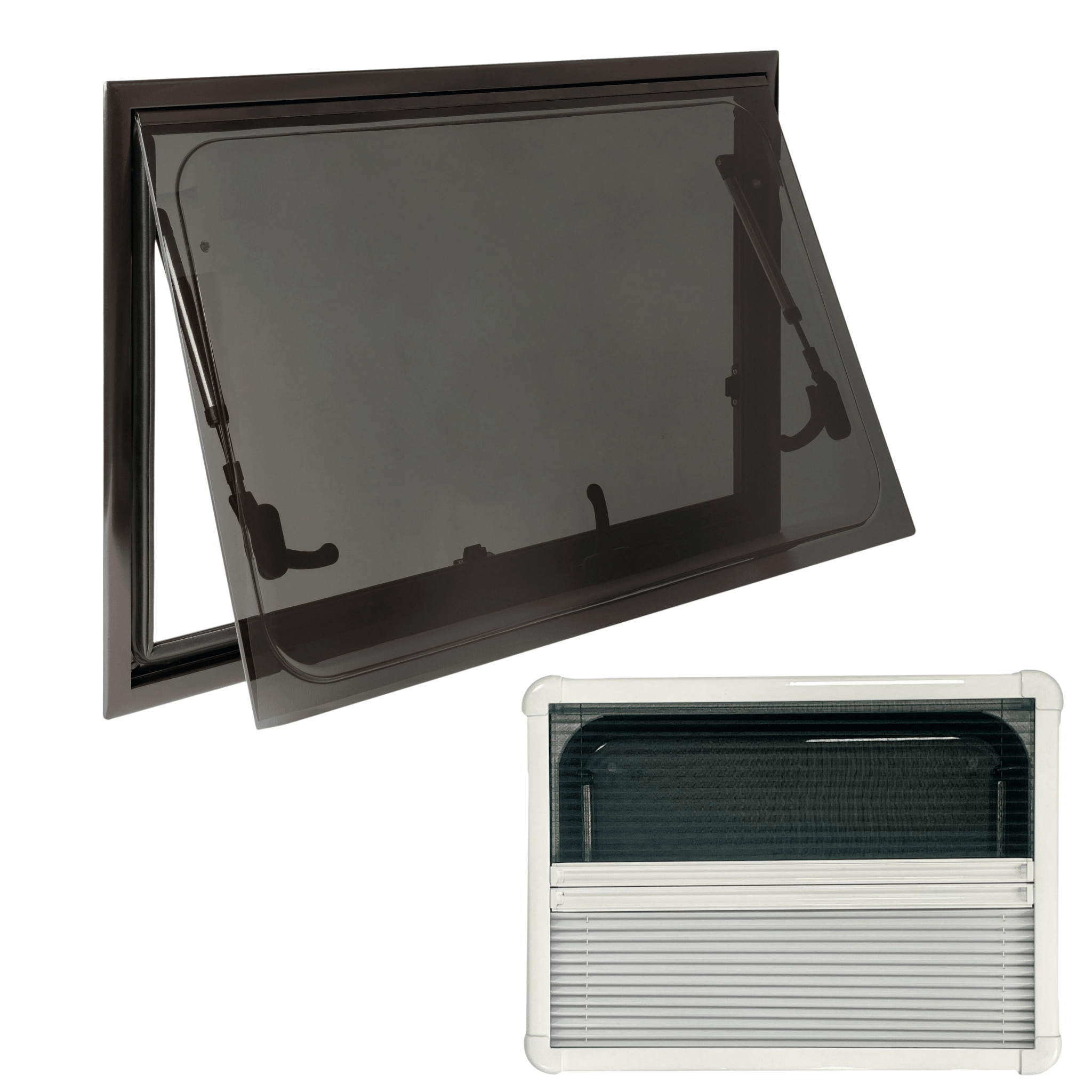 VanSquare window for campervans and motorhomes with blind and mosquito net