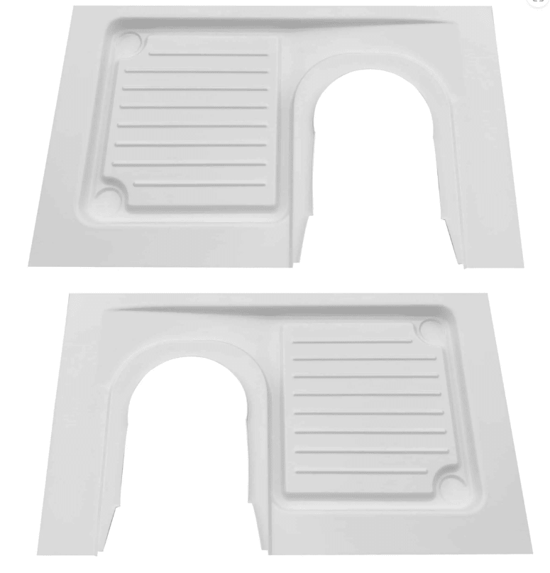 Shower tray for cassette & bag toilet - 80x70 cm - for motorhomes and campervans