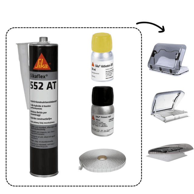 SikaFlex Pack for Skylights (Cleaner/Primer/Filler/Adhesive) - EuroVan - shop