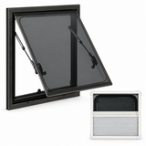 VanSquare square open window with interior blackout blind and mosquito net