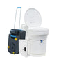 Swivel cassette toilet with its 17.2 L cassette on wheels - EuroVan-shop